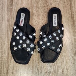 Steve Madden Black Studded Sandals